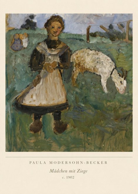Paula Modersohn-Becker Mädchen Mit Ziege No6 - Juliste