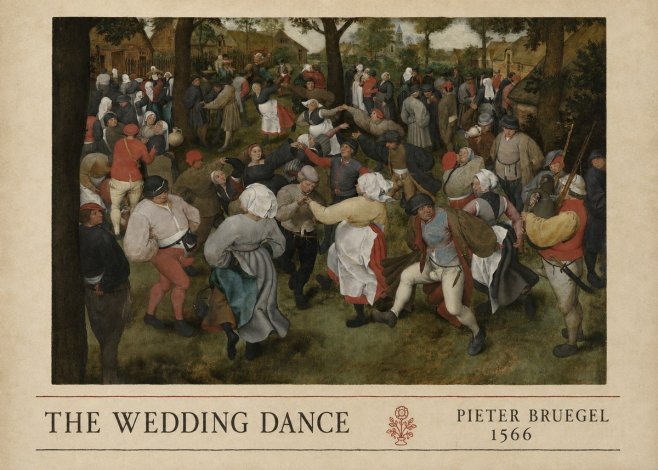 Pieter Bruegel The Wedding Dance I No4 - Juliste