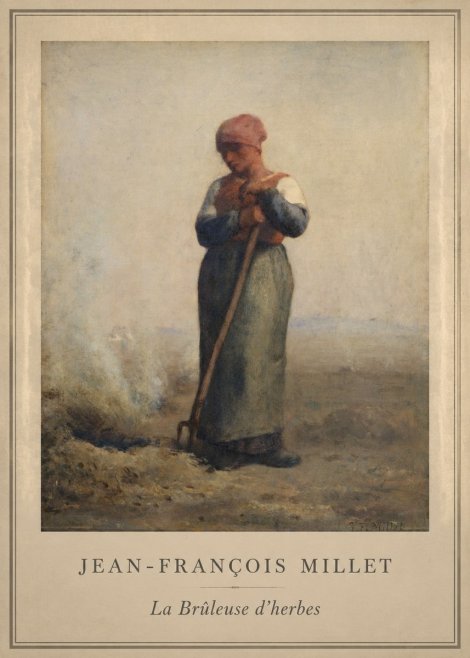 Jean-François Millet La Brûleuse D'herbes No1 - Juliste