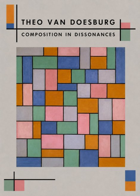 Theo van Doesburg Composition in Dissonances No3 - Juliste