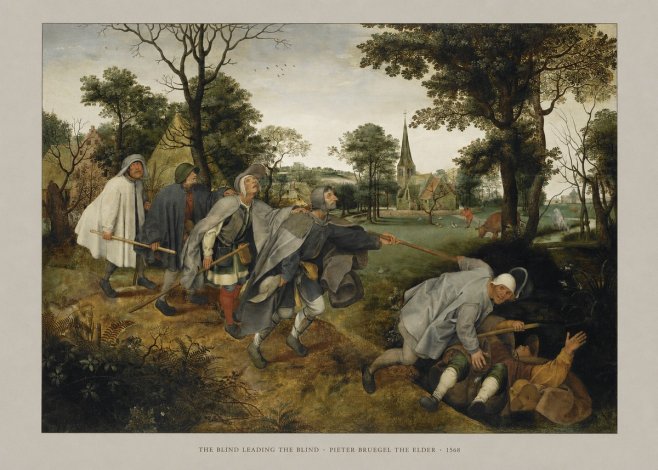 Pieter Bruegel The Blind Leading the Blind I No5 - Juliste
