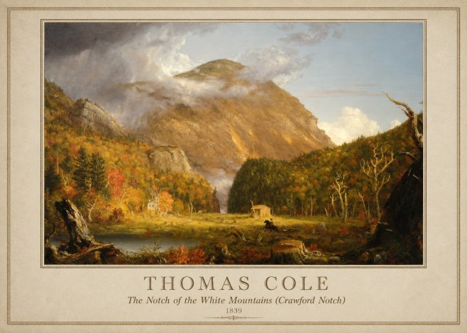 Thomas Cole The Notch of the White Mountains (Crawford Notch) No3 - Juliste