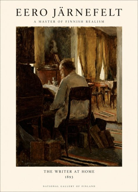 Eero Järnefelt The Writer at Home No1 - Juliste