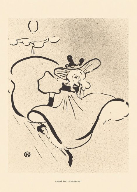 André Édouard Marty Elegant Woman with Hat No6 - Juliste
