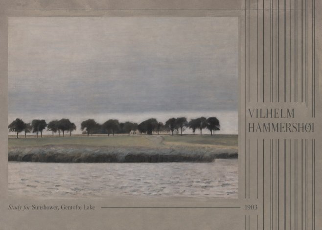 Vilhelm Hammershøi Study for Sunshower, Gentofte Lake No4 - Juliste