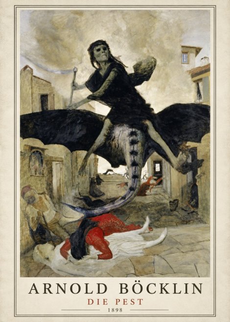Arnold Böcklin Die Pest II No1 - Juliste
