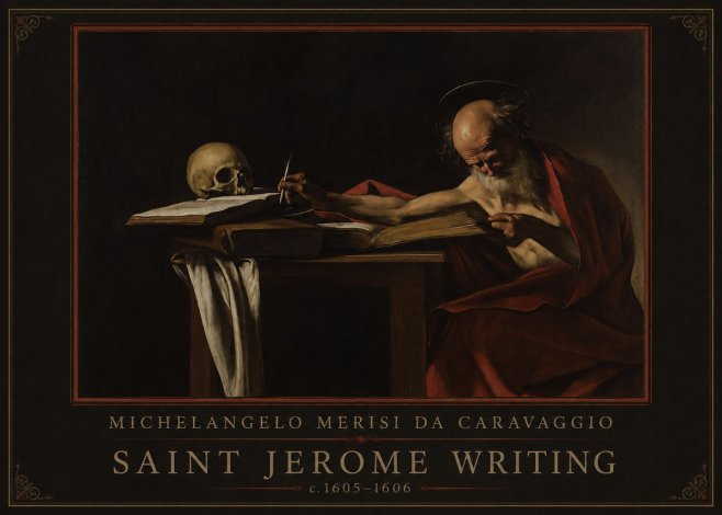 Michelangelo Merisi da Caravaggio Saint Jerome Writing I No1 - Juliste