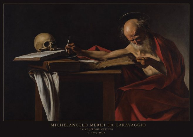 Michelangelo Merisi da Caravaggio Saint Jerome Writing I No6 - Juliste