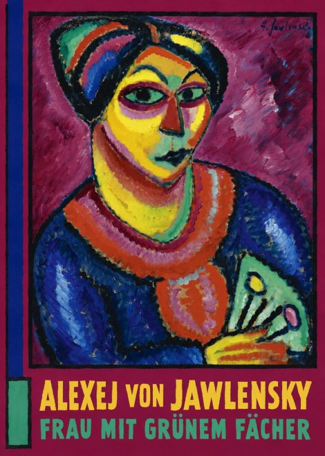 Alexej von Jawlensky Frau Mit Grünem Fächer No2 - Juliste