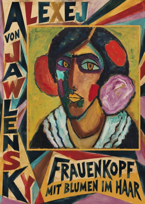 Alexej von Jawlensky Frauenkopf Mit Blumen Im Haar No6 - Juliste