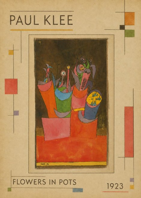 Paul Klee Flowers in Pots No1 - Juliste