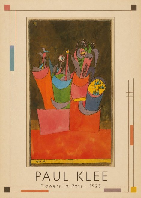 Paul Klee Flowers in Pots No6 - Juliste