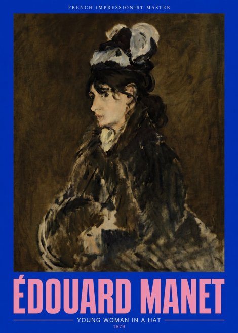 Édouard Manet Young Woman in a Hat I No3 - Juliste