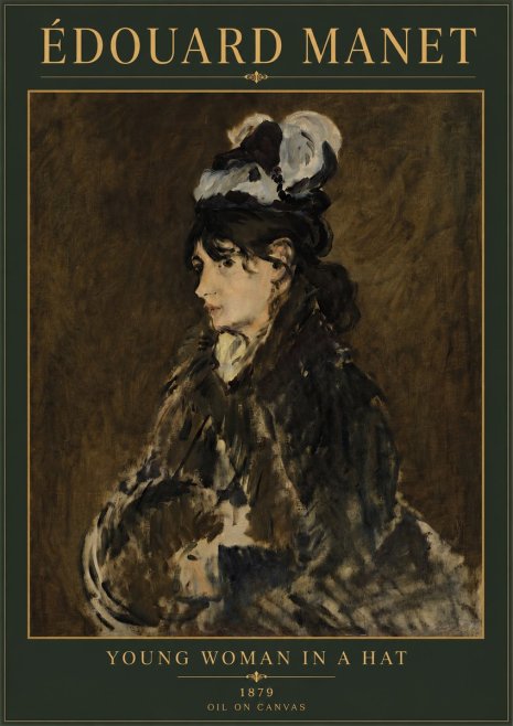 Édouard Manet Young Woman in a Hat I No4 - Juliste
