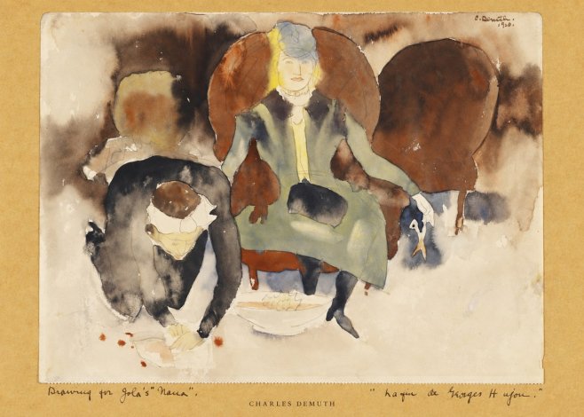 Charles Demuth Drawing for Zola's "Nana" No5 - Juliste