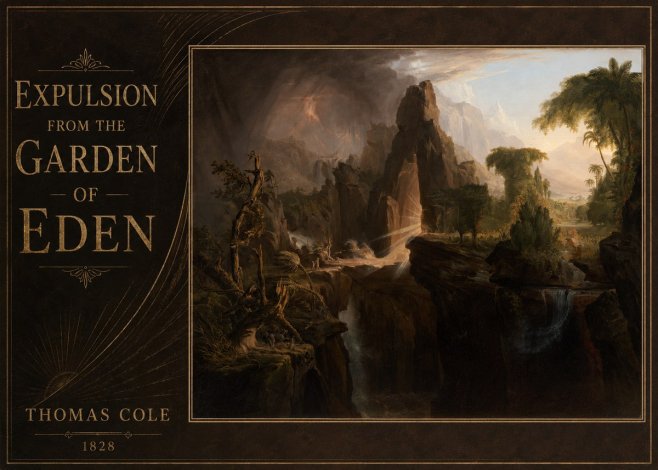 Thomas Cole Expulsion from the Garden of Eden II No2 - Juliste