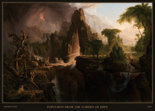 Thomas Cole Expulsion from the Garden of Eden II No5 - Juliste