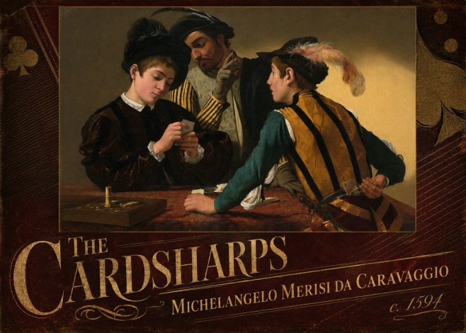 Michelangelo Merisi da Caravaggio The Cardsharps III No4 - Juliste