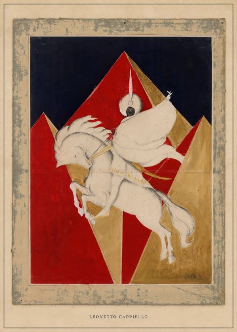Leonetto Cappiello Rider on a White Horse No6 - Juliste