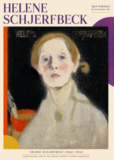Helene Schjerfbeck Self-portrait No3 - Juliste