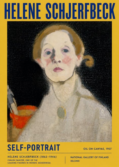 Helene Schjerfbeck Self-portrait No5 - Juliste