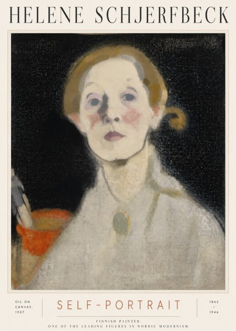 Helene Schjerfbeck Self-portrait No6 - Juliste