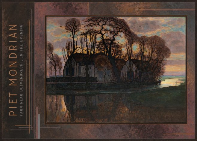 Piet Mondrian Farm Near Duivendrecht, in the Evening No2 - Juliste