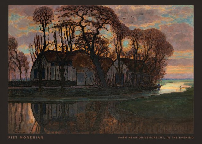 Piet Mondrian Farm Near Duivendrecht, in the Evening No6 - Juliste