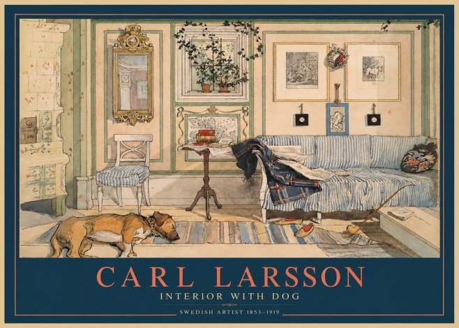 Carl Larsson Interior with Dog No2 - Juliste