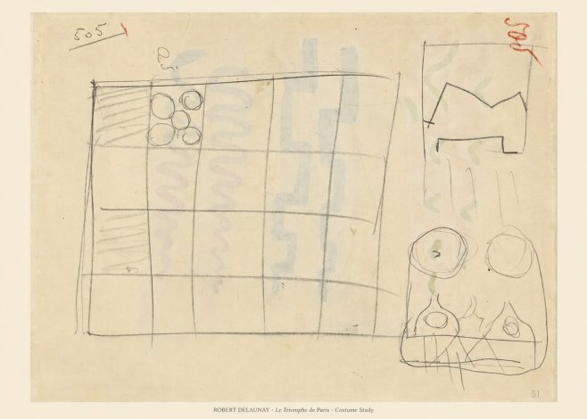 Robert Delaunay Le Triomphe De Paris - Costume Study No6 - Juliste