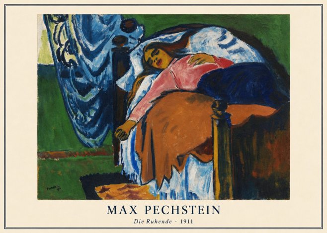 Max Pechstein Die Ruhende No4 - Juliste