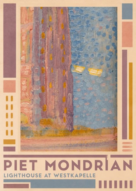 Piet Mondrian Lighthouse at Westkapelle No2 - Juliste