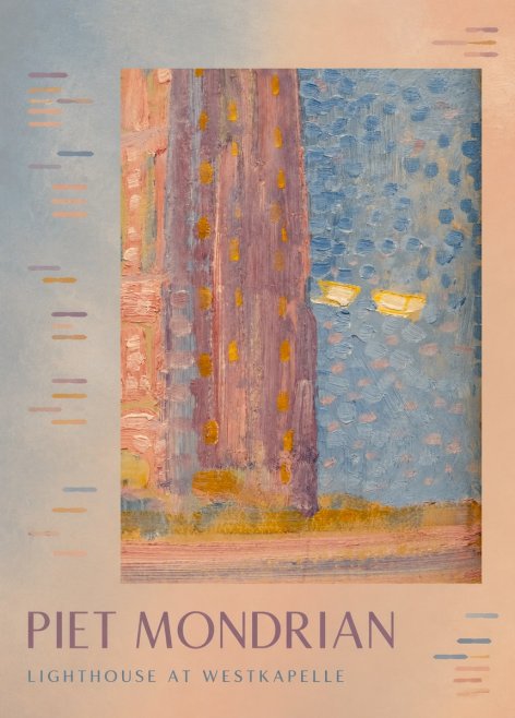 Piet Mondrian Lighthouse at Westkapelle No3 - Juliste