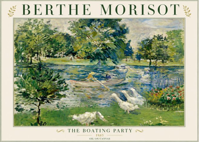 Berthe Morisot The Boating Party No6 - Juliste