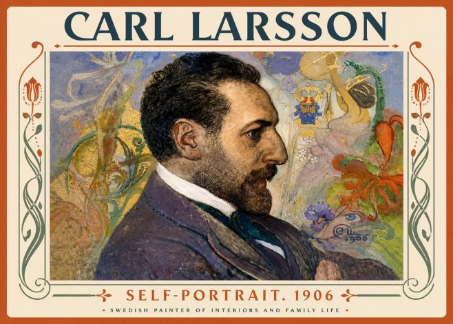 Carl Larsson Self-portrait. 1906 No5 - Juliste
