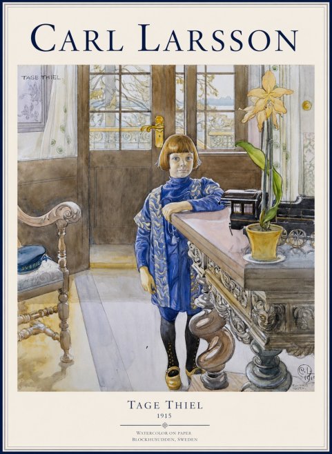 Carl Larsson The Artist's Son, Tage Thiel No5 - Juliste