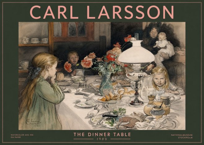 Carl Larsson The Dinner Table No3 - Juliste