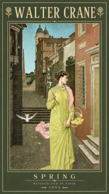 Walter Crane Spring No5 - Juliste