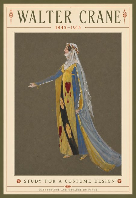 Walter Crane Study for a Costume Design No3 - Juliste