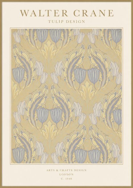 Walter Crane Tulip Design I No1 - Juliste