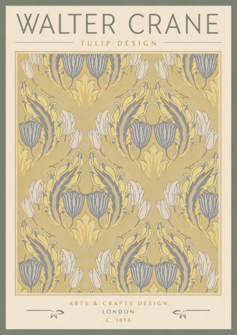 Walter Crane Tulip Design I No4 - Juliste