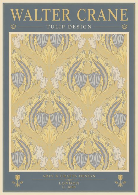 Walter Crane Tulip Design I No5 - Juliste