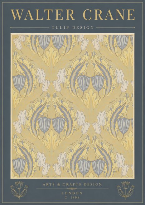 Walter Crane Tulip Design I No6 - Juliste