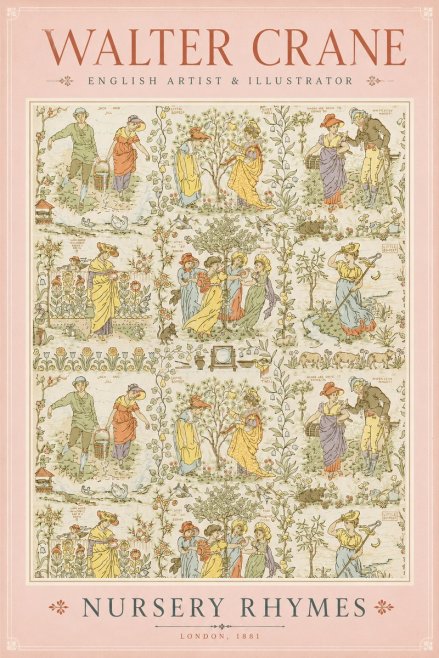 Walter Crane Nursery Rhymes No2 - Juliste