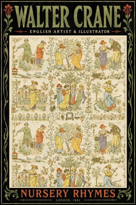 Walter Crane Nursery Rhymes No6 - Juliste
