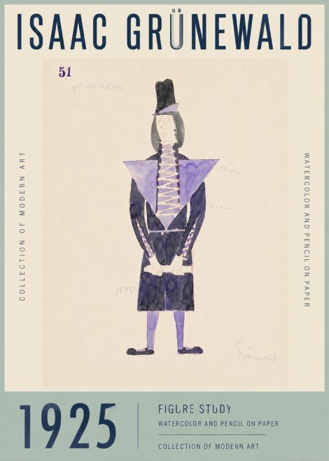 Isaac Grünewald Figure Study, 1925 No3 - Juliste