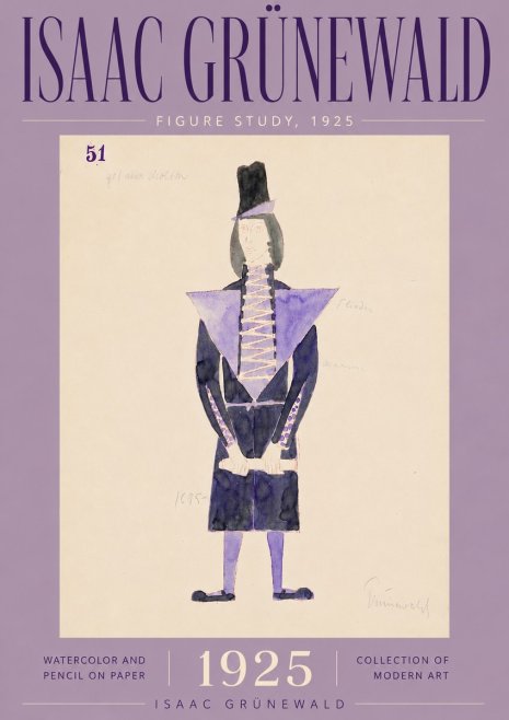 Isaac Grünewald Figure Study, 1925 No5 - Juliste