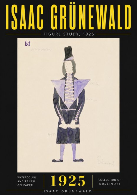 Isaac Grünewald Figure Study, 1925 No6 - Juliste