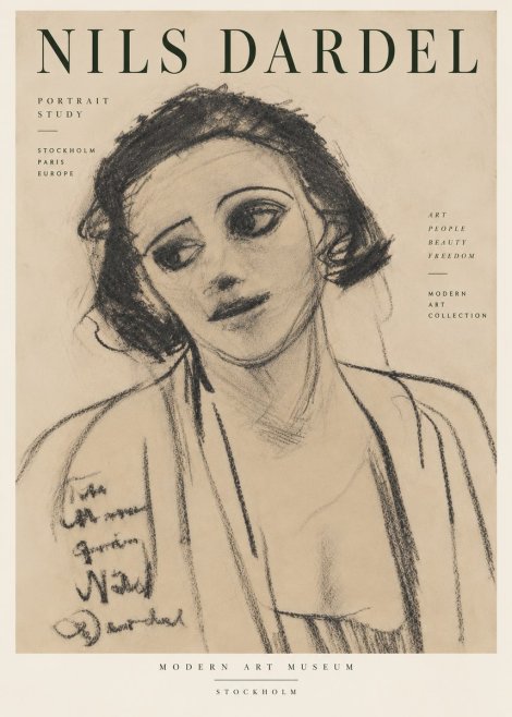 Nils Dardel Portrait Study No6 - Juliste