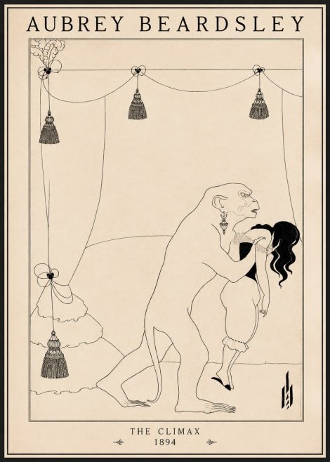 Aubrey Beardsley The Climax No1 - Juliste